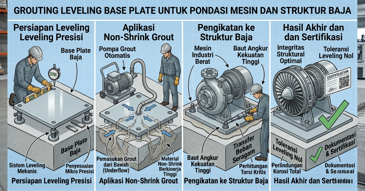 grouting leveling base plate
