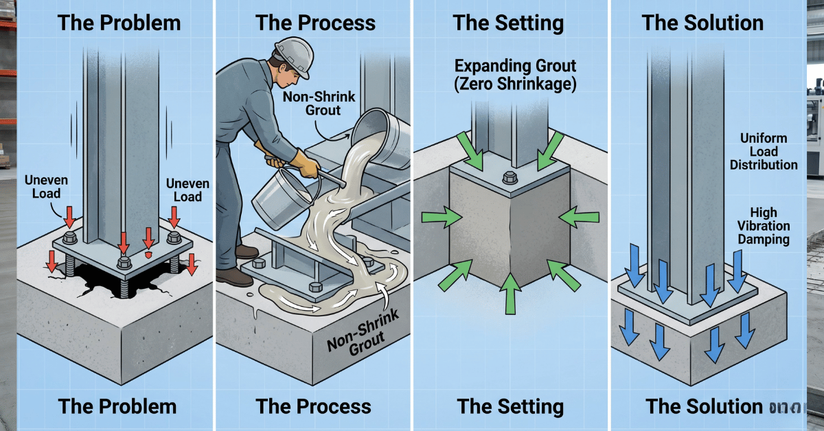 grouting leveling base plate